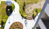 landscape at parking structure